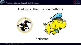 Hadoop authentication methods
Kerberos
 