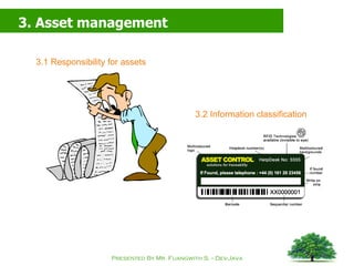 3. Asset management 3.1 Responsibility for assets 3.2 Information classification 