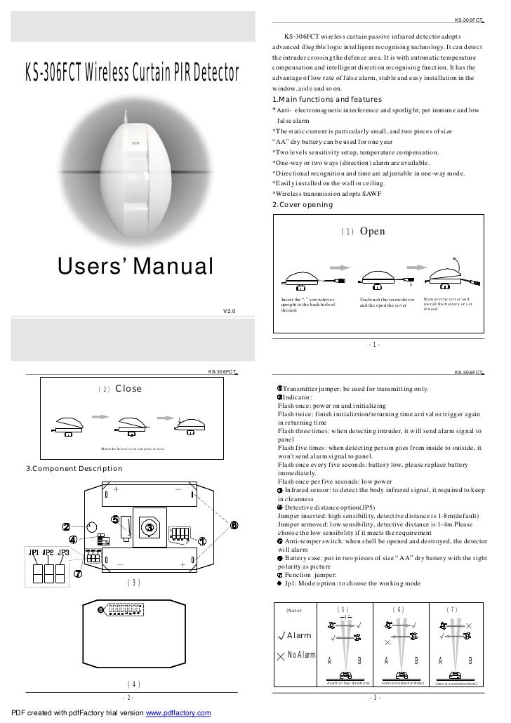Ks 306 Motion Sensor user's manual