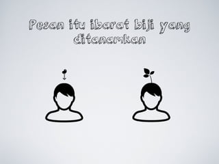 Pesan itu ibarat biji yang
ditanamkan
 