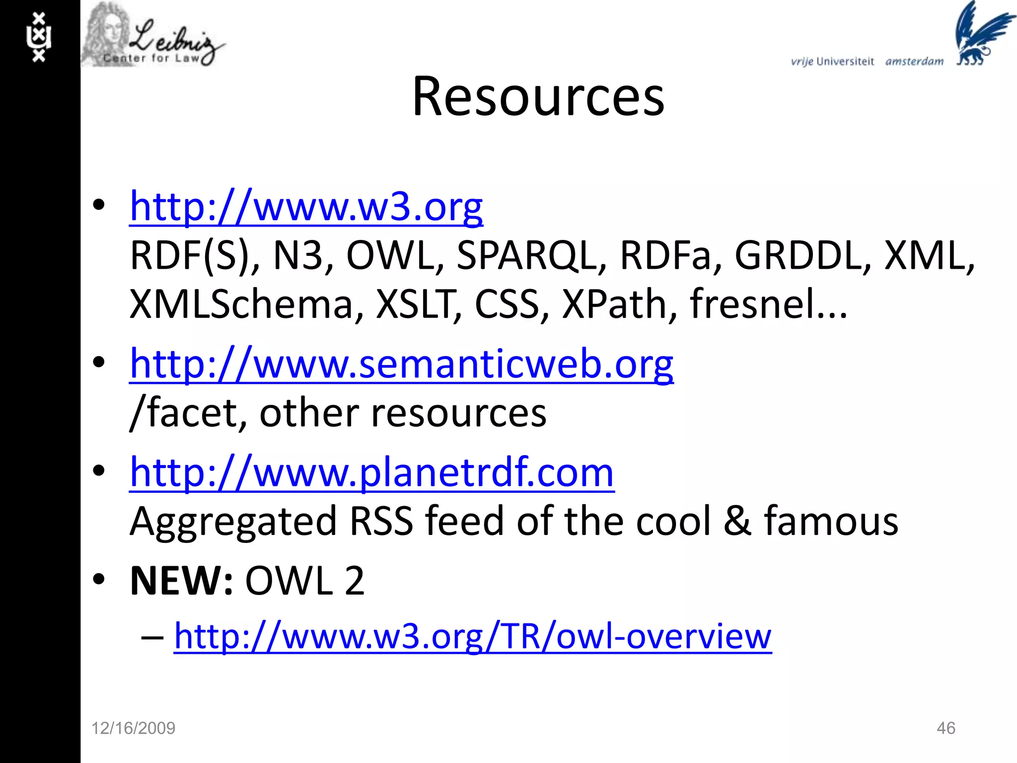 European Parliament (MetaLex+RDFa)11/30/0920