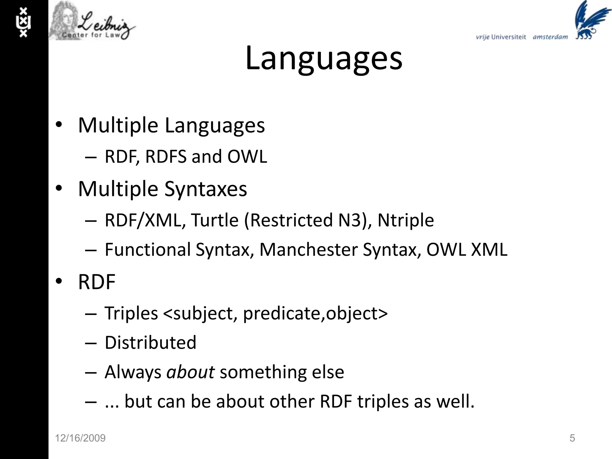 `Metadata’ for web pages
