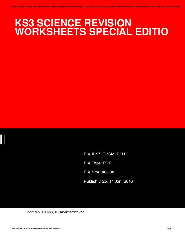 ks3 science revision worksheets special editio
