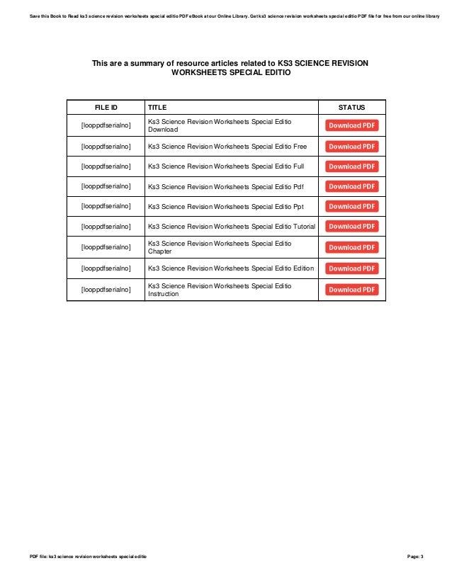 ks3 science revision worksheets breadandhearth