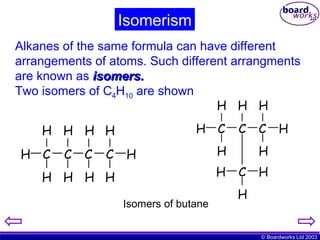 K4 Organic Chemistry Alkanes And Alkenes (Includes Polymers) | PPT