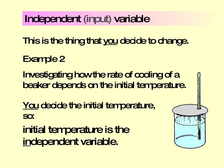 examples of independent and dependent variables