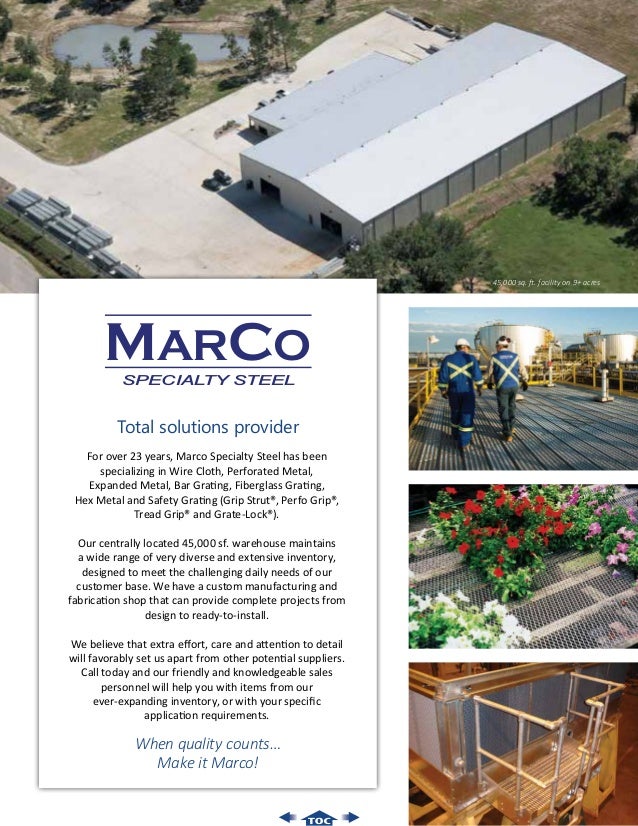 Marco Specialty Steel General Lines Catalog