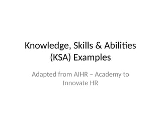 KSA_Examples_AIHR_Adapted kompetensi teknis | PPTX