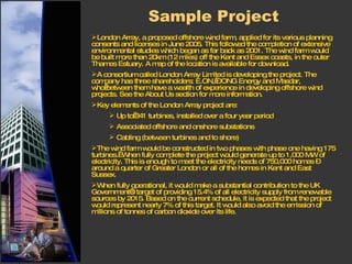 London Array Project Map KSA GMS Presentation | PPT