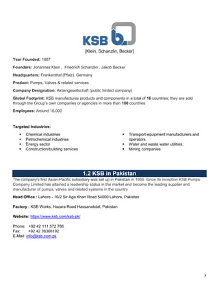 Ksb internship report | PDF