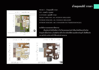 บ้านคุณนลินี วารณา
PROJECT : บ้านคุณนลินี วารณา
SITE : ลาดพร้าว กรุงเทพฯ
CUSTOMER : คุณนลินี วารณา
PROJECT DIRECTOR : MS. NITJAWAN SRISUMARN
EXTERIOR DESIGNER : MS. NITJAWAN SRISUMARN
INTERIOR DESIGNER : MR. CHANASORN WUTTIJAROENMONGKOL
แนวคิดในการออกแบบสถาปัตยกรรม
	 เป็นรูปแบบบ้านโคโลเนียล 3 ชั้น ที่ออกแบบและก่อสร้างขึ้นมาใหม่เป็นแบบเรือนไทย
ประยุกต์ เหมือนวังสวย ๆ ในสมัยรัชกาลที่ 6 มีการเลือกใช้สีขาวและสีเทาควันบุหรี่ เป็นสีพื้นหลัก
งดงามด้วยโครงหลังคาหน้าจั่วที่ตกแต่งอย่างสวยงาม
 