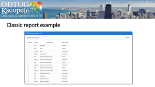 Classic report example
 