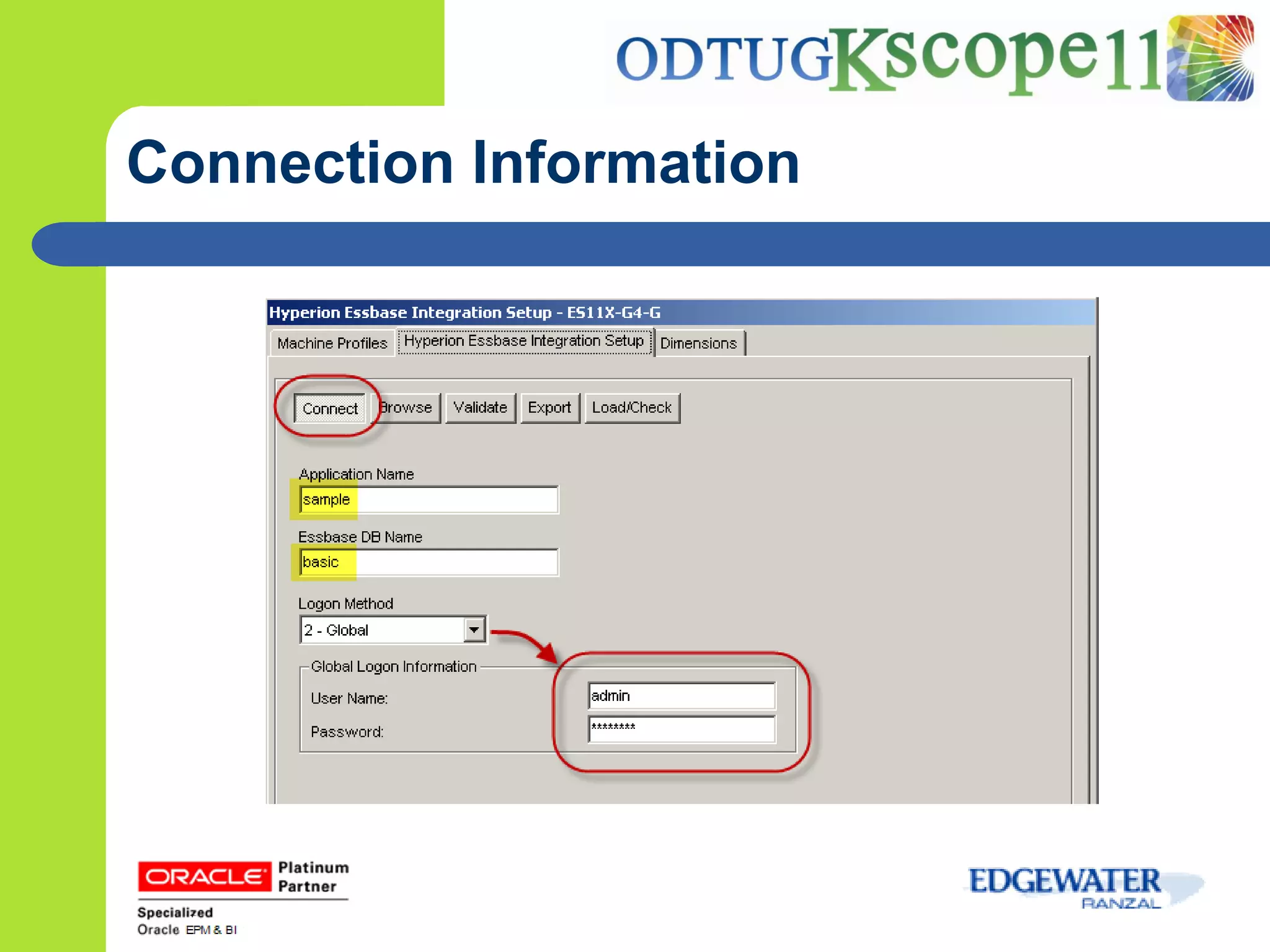 Connection Information
 