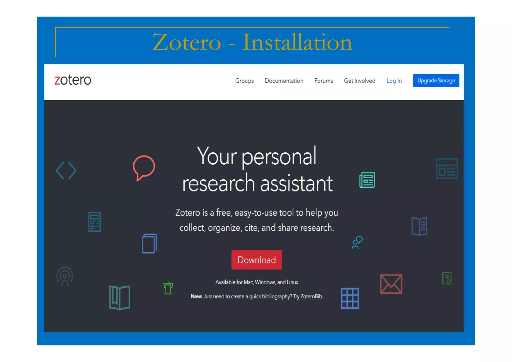 Zotero - Installation
 