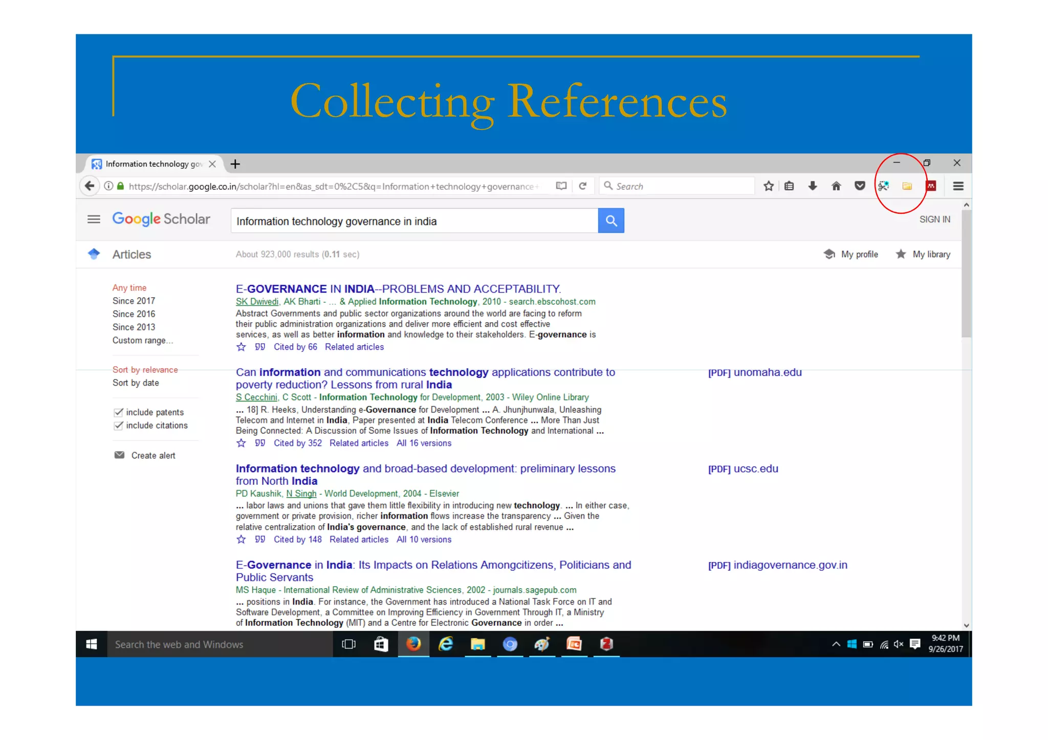 Collecting References
 