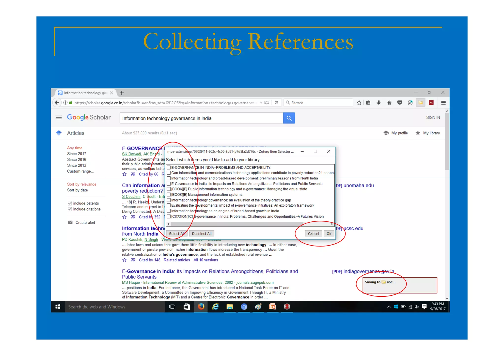 Collecting References
 