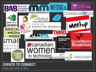 EVENTS TO CONNECT
LOCAL AND CLOSE TO LOCAL
 