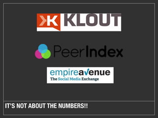 IT’S NOT ABOUT THE NUMBERS!!
 