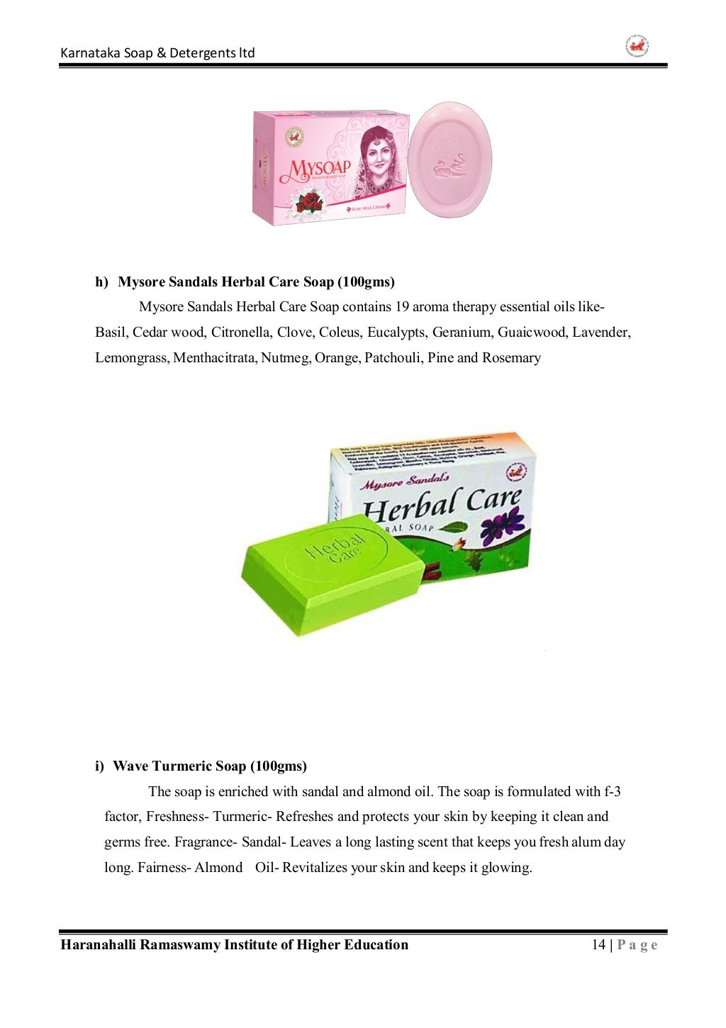 Karnataka Soap And Detergents Ltd (Mysore sandal) 2018