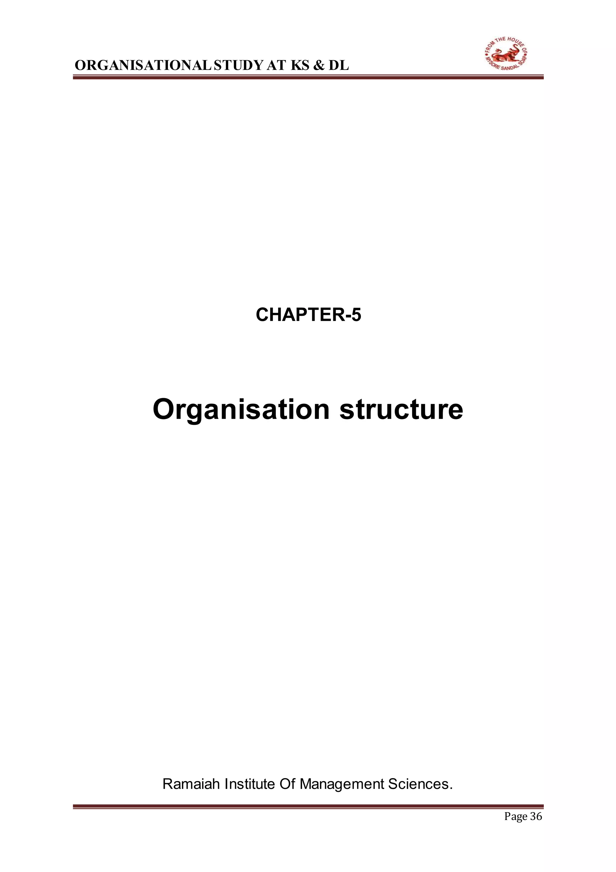 KARNATAKA SOAPS & DETERGENTS LIMITED (KS&DL) Internship report (manoj…