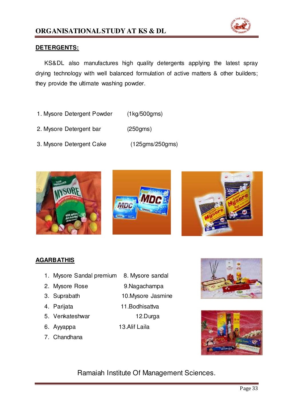 KARNATAKA SOAPS & DETERGENTS LIMITED (KS&DL) Internship report (manoj…