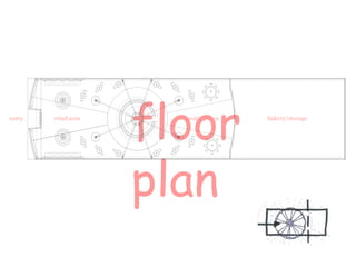 floor plan seating areabakery/storageretail areaentry