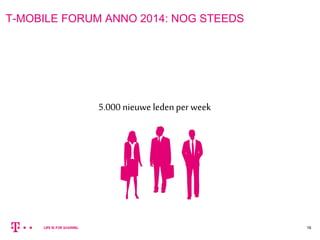 T-MOBILE FORUM ANNO 2014: NOG STEEDS 
5.000 nieuwe leden per week 
16 
 
