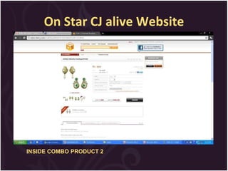 On Star CJ alive Website INSIDE COMBO PRODUCT 2 