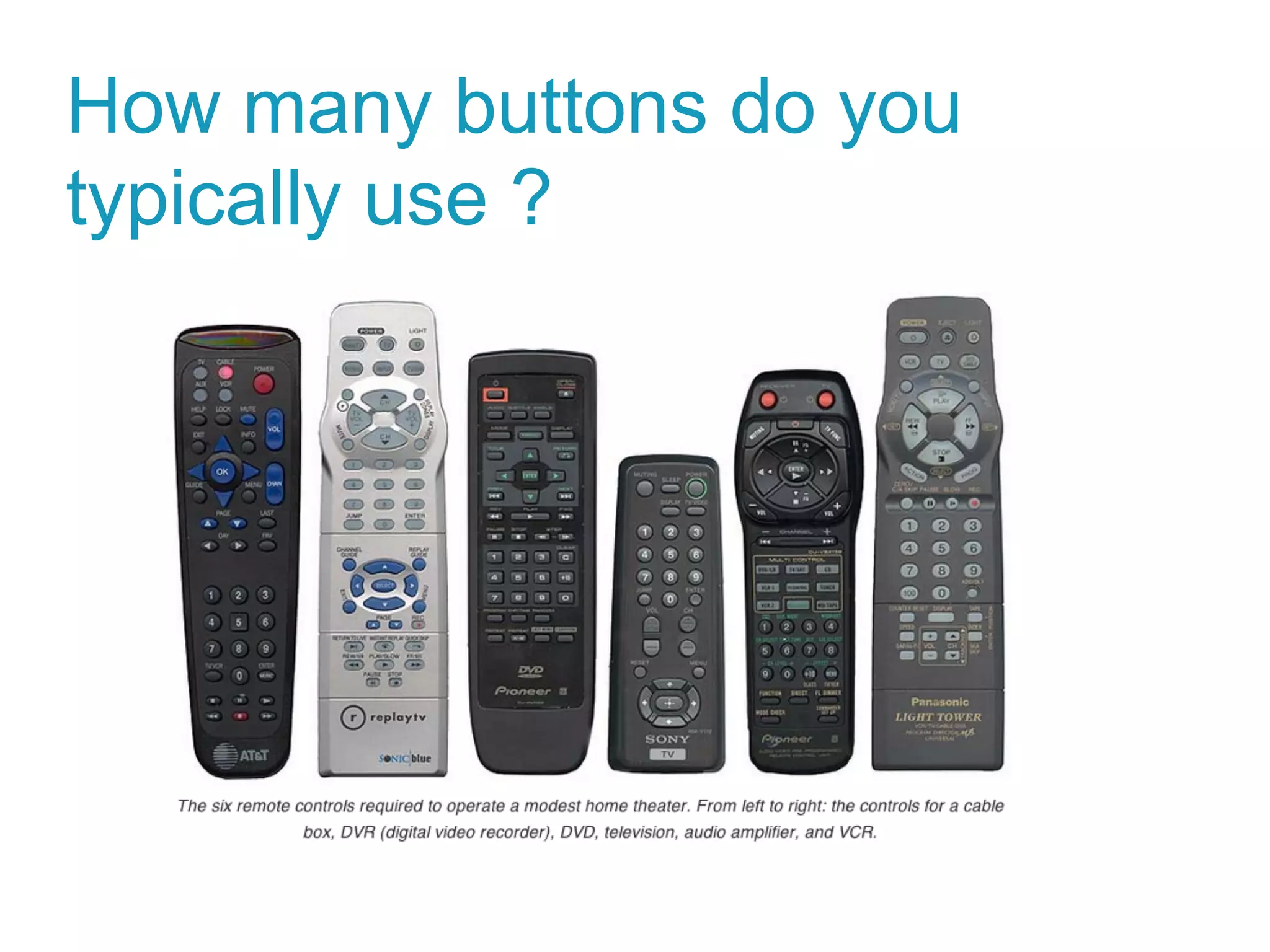 How many buttons do you
typically use ?
 