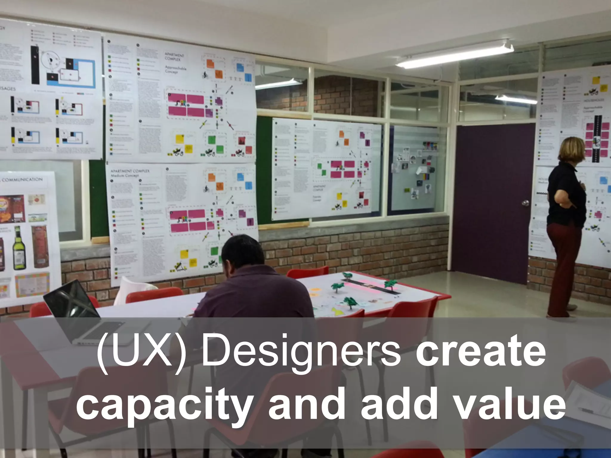 (UX) Designers create
capacity and add value
 