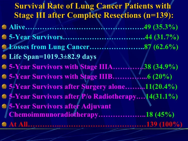 stage 4 lung cancer survival rate