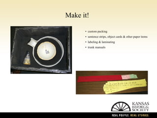 Make it! custom packing sentence strips, object cards & other paper items labeling & laminating trunk manuals 