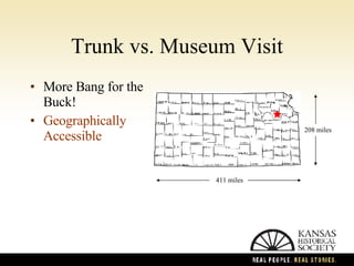 Trunk vs. Museum Visit More Bang for the Buck! Geographically Accessible    411 miles 208 miles 