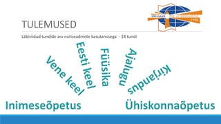 TULEMUSED
Läbiviidud tundide arv nutiseadmete kasutamisega - 18 tundi
 