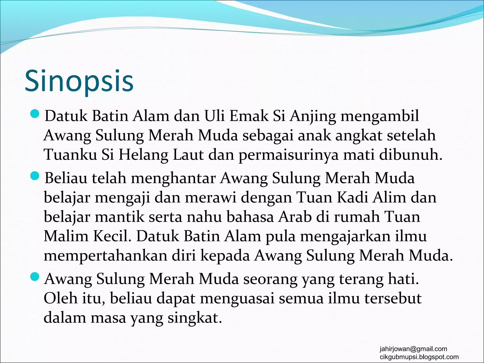 Ksj prosa tradisional budi seorang bapa angkat | PPT