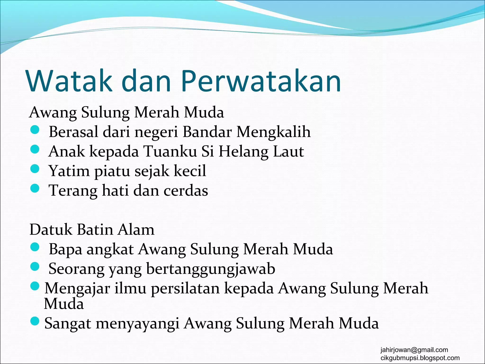 Ksj prosa tradisional budi seorang bapa angkat | PPT
