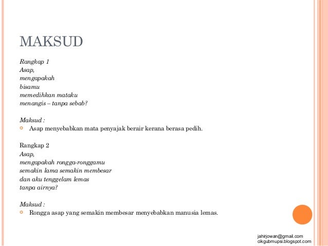 Ksj puisi  moden asap 