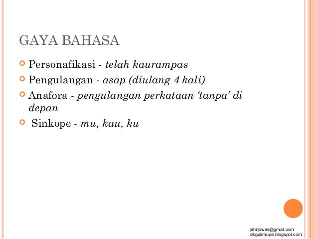 Ksj puisi  moden asap 