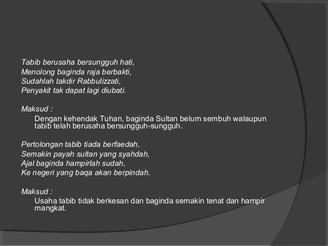 Ksj puisi tradisional puisi tradisional syair kemangkatan ...