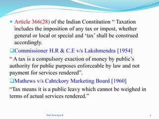 Law of Taxation UNIT-1.pdf by Smt.Sowmya.K | PDF