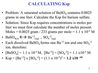 Solubility Products | PPSX