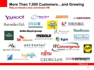 More Than 7,000 Customers…and Growing Rely on Oracle Linux and Oracle VM 