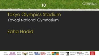 10
Tokyo Olympics Stadium
Yoyogi National Gymnasium
Zaha Hadid
 