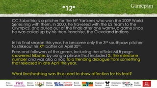 *12*
CC Sabathia is a pitcher for the NY Yankees who won the 2009 World
Series ring with them. In 2000, he travelled with the US team to the
Olympics, and pulled out of the finals after one warm-up game since
he was called up by his then-franchise, the Cleveland Indians.
In his final season this year, he became only the 3rd southpaw pitcher
to strikeout his Xth batter on April 30th.
Fans and followers of the game, including the official MLB page
showered tributes by using a phrase that included X, the milestone
number and was also a nod to a trending dialogue from something
that released in late April this year.
What line/hashtag was thus used to show affection for his feat?
 