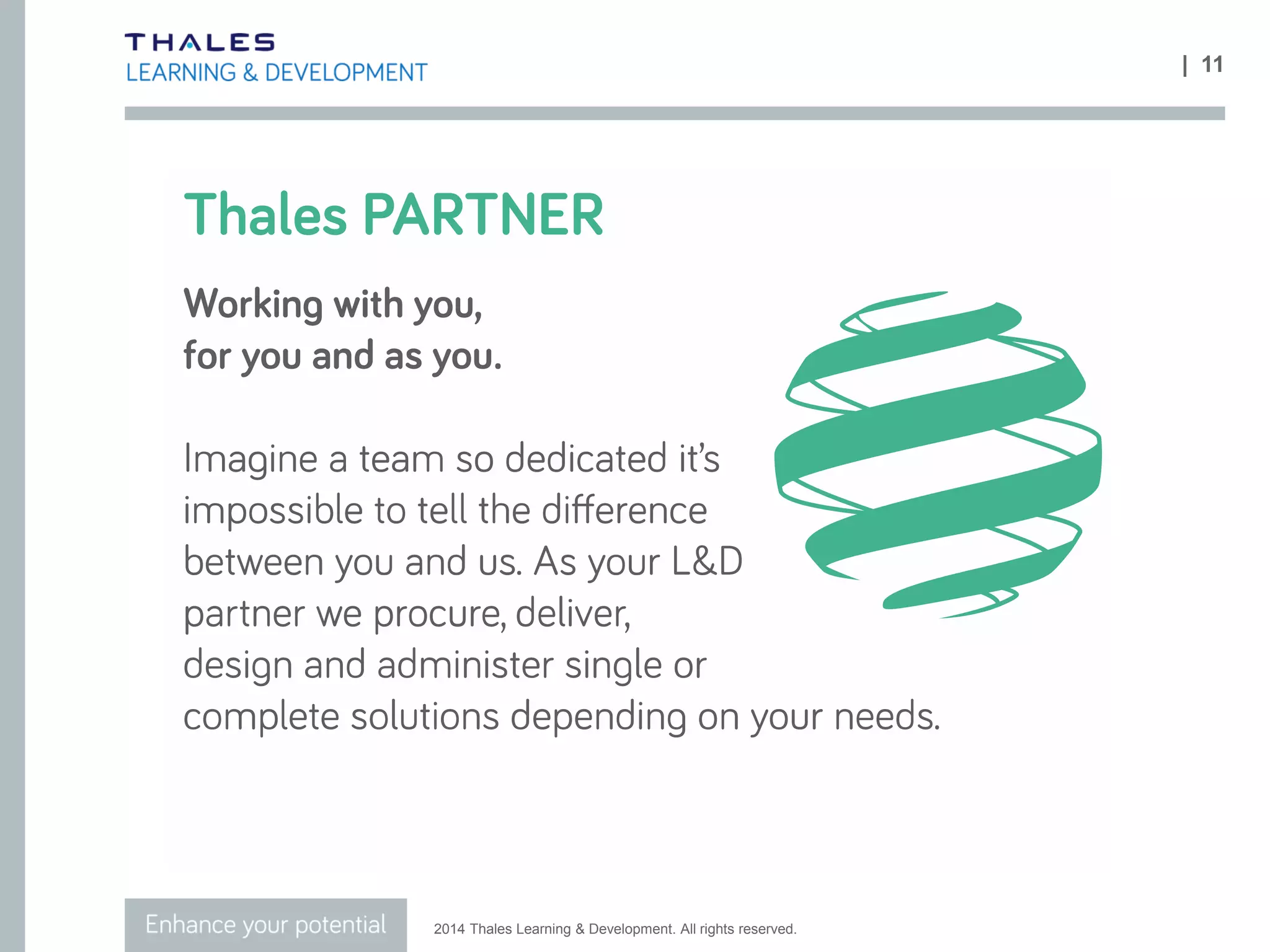 2014 Thales Learning & Development. All rights reserved.
| 11
 