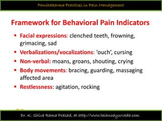 Ksr panchakarma in pain | PDF
