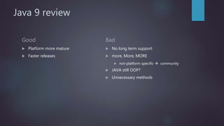 Knowledge sharing session Java 9 | PPTX