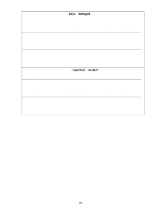 79
- boys - damaged -
…………………………………………………………………………………………………………………………………………………………………
…………………………………………………………………………………………………………………………………………………………………
- reported - incident -
…………………………………………………………………………………………………………………………………………………………………
…………………………………………………………………………………………………………………………………………………………………
 