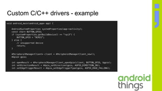 Custom C/C++ drivers - example
 
