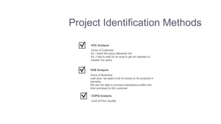 Vob Analysis Example Lean manufacturing six sigma - explanation | PPT